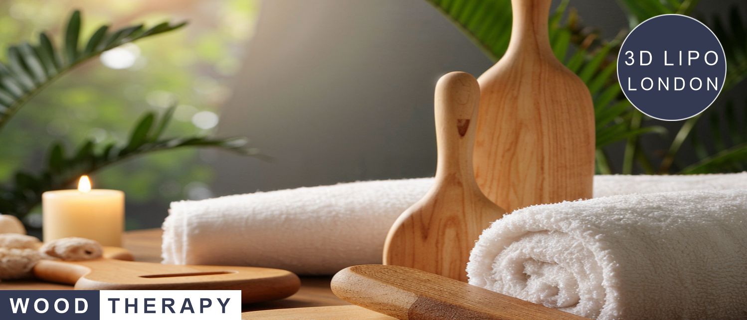Professional wood therapy treatment at 3D Lipo London - advanced body contouring clinic in Marylebone